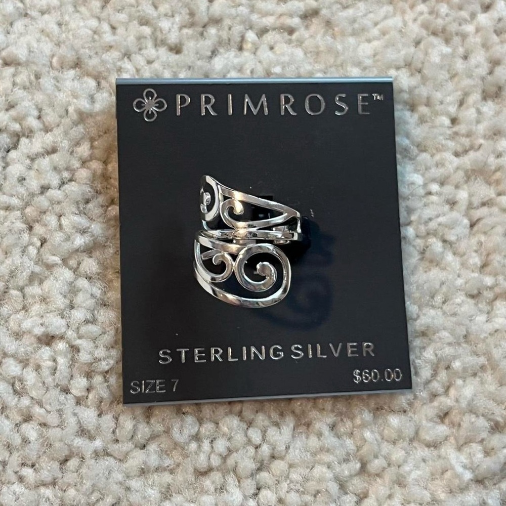 Primrose Sterling Silver Swirl Ring